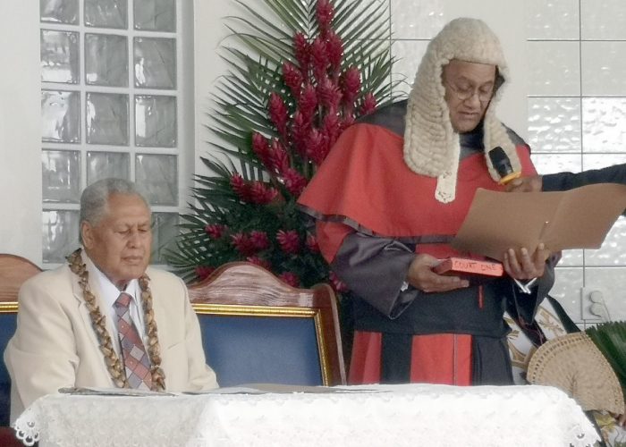 Satui sworn in as the new Chief Justice