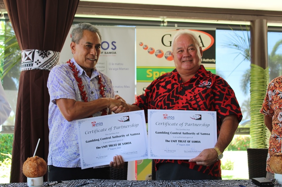 UTOS UNITHOLDERS CAN NOW OPEN NEW ACCOUNTS AND PURCHASE UNITS IN SAVAII THROUGH THE GAMBLING CONTROL AUTHORITY.