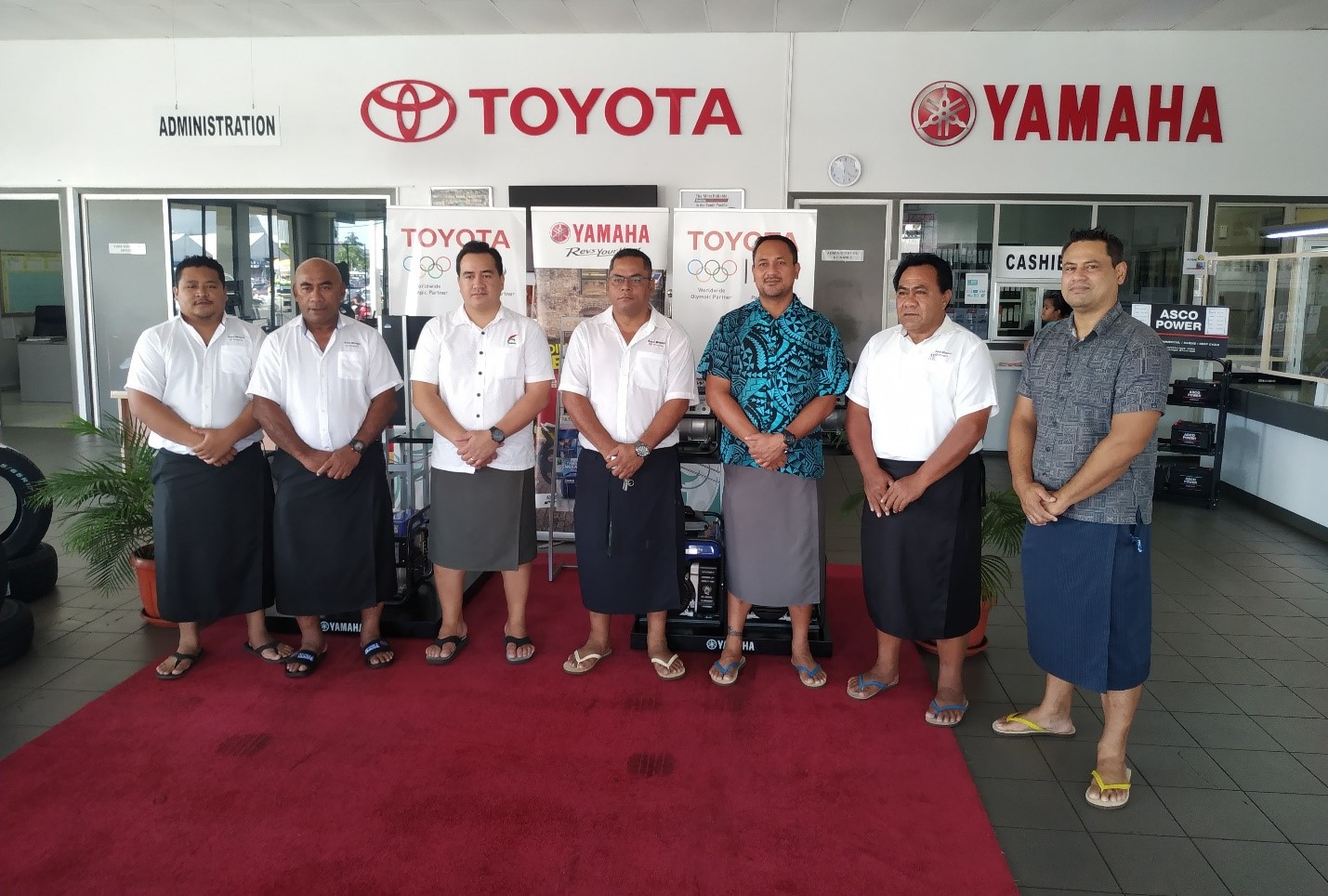 Asco Motors Samoa donates Generator sets to Government