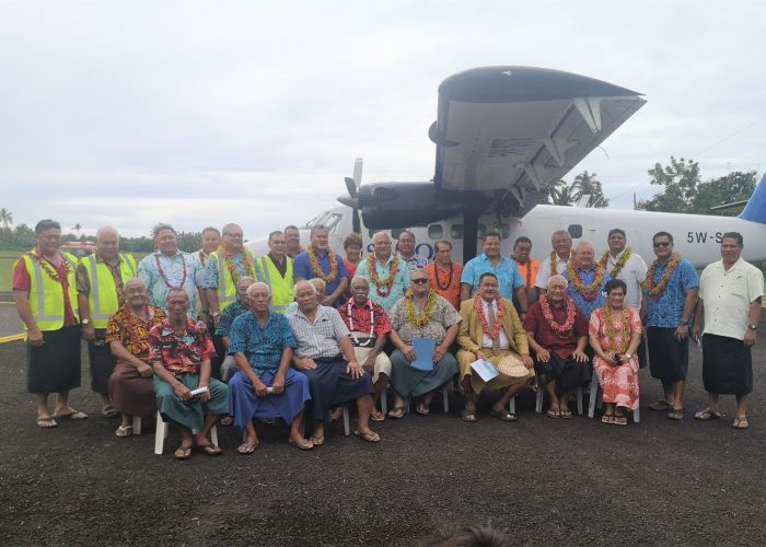 Saunoaga a le Sui (Acting) Palemia, Tuitama Leao Dr. Talalelei Tuitama e tatalaina o faigamalaga a le Samoa Airways i le va o Upolu ma Savai’I;