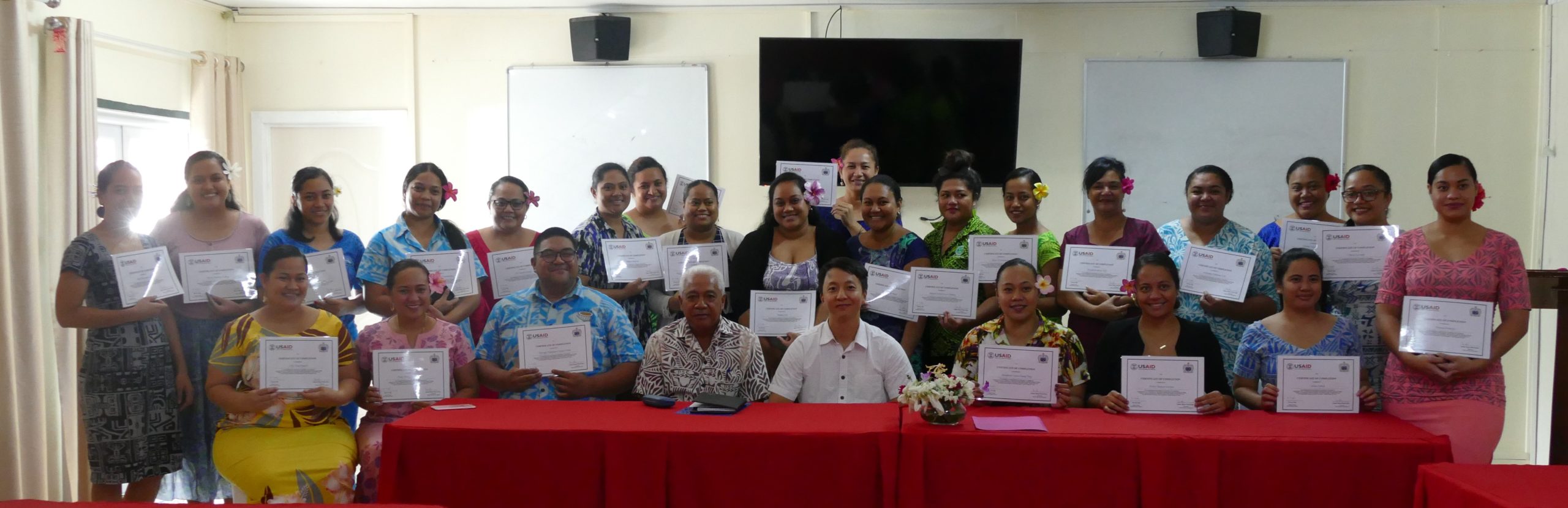 U.S. Presents Resilience course Completion Certificates in Samoa