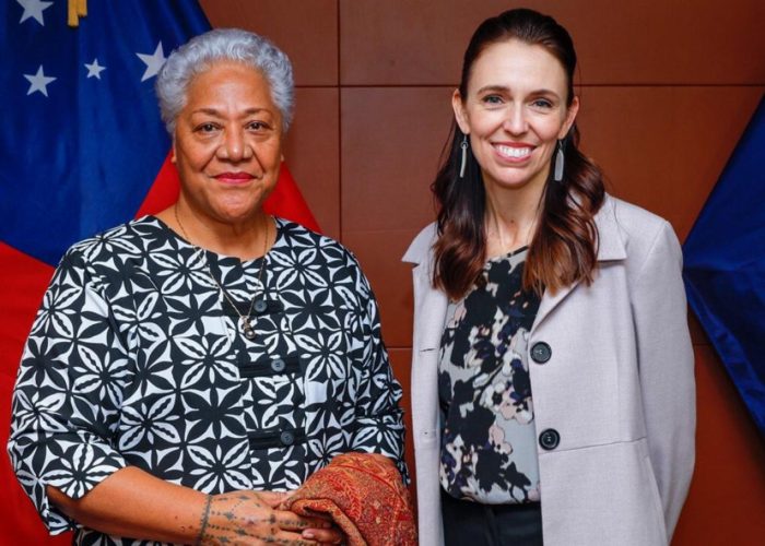 PM Ardern shares warm meeting with Samoa PM