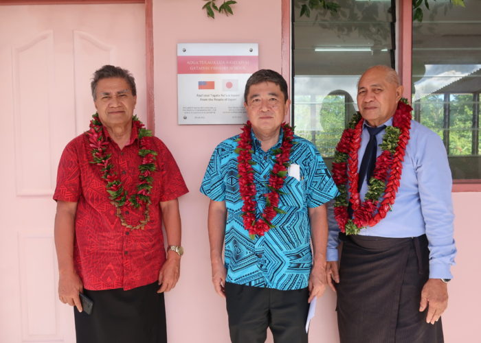 Handover Ceremony for  The Project for Relocation of Gataivai Primary School  under  JAPAN’S GRANT ASSISTANCE FOR GRASS-ROOTS HUMAN SECURITY PROJECTS