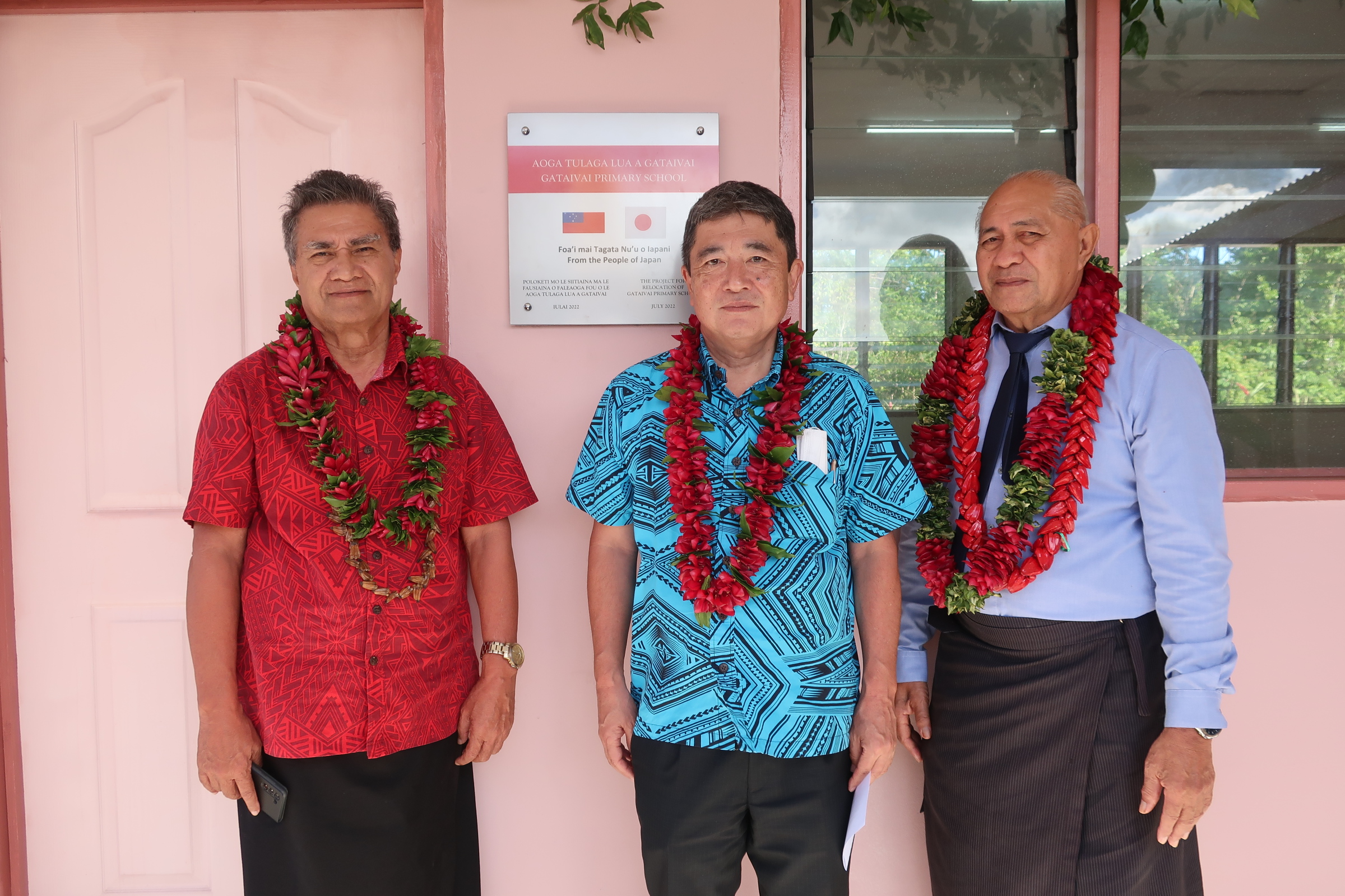 Handover Ceremony for  The Project for Relocation of Gataivai Primary School  under  JAPAN’S GRANT ASSISTANCE FOR GRASS-ROOTS HUMAN SECURITY PROJECTS