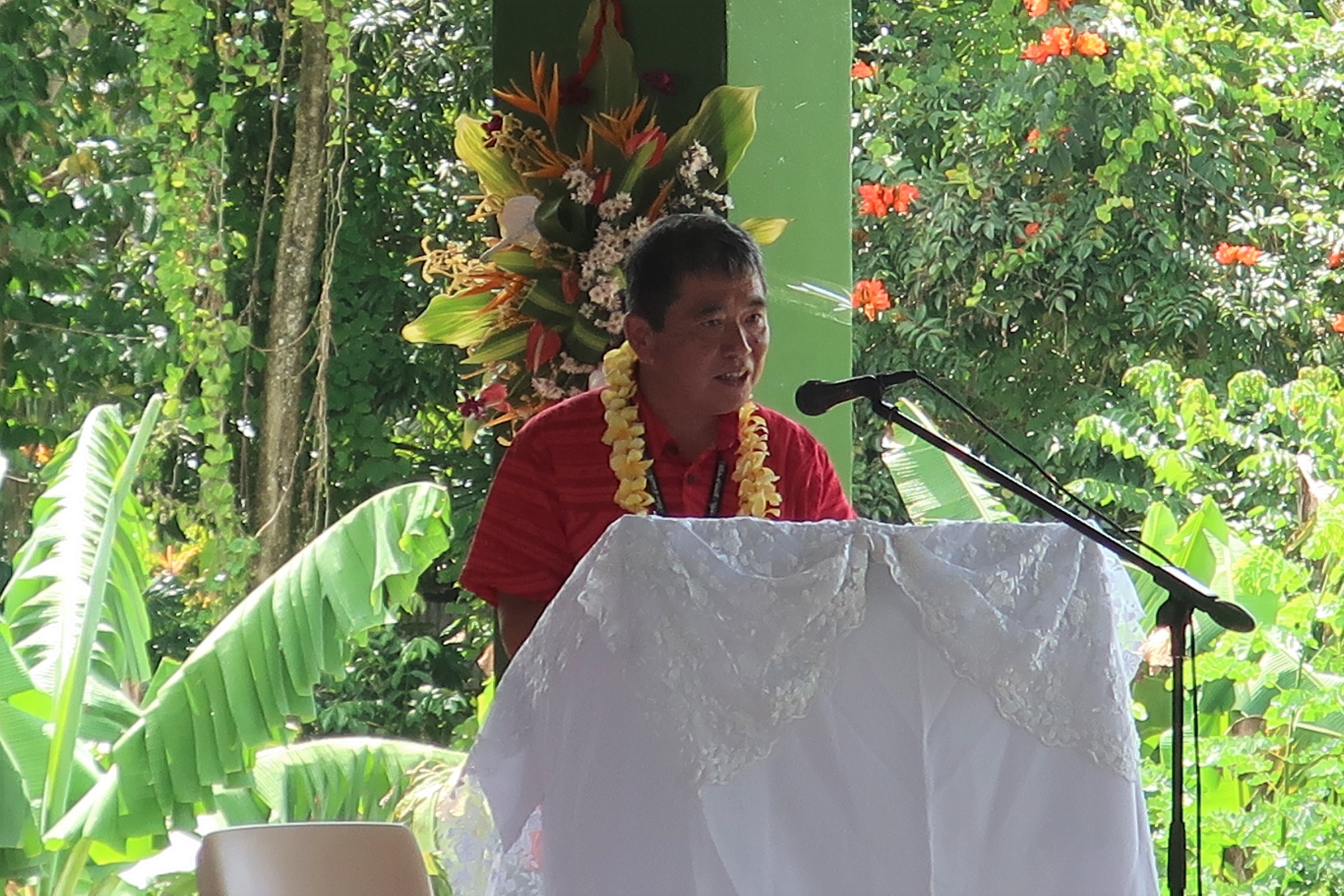 Handover Ceremony of the  The Project for Construction of Hall of Vaimauga College  Under  JAPAN’S GRANT ASSISTANCE FOR GRASS-ROOTS HUMAN SECURITY PROJECTS  (GGP)