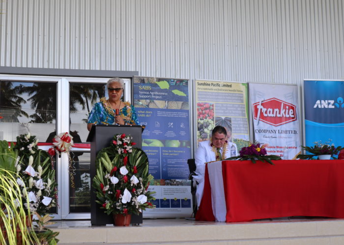 SAUNOAGA A LE TAMAITAI PALEMIA, FIAMĒ NAOMI  MATA’AFA  TATALAINA O LE FALE E GAOSIA AI LE MOA A LE  SUNSHINE PACIFIC LTD