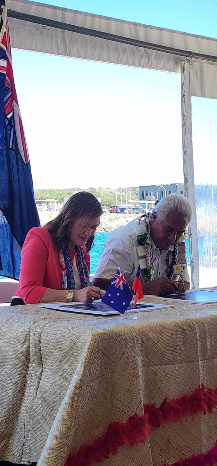 Samoa Police Prisons and Corrections Services celebrates another milestone with the official handover of the Guardian Class Patrol Boat the Nafanua III