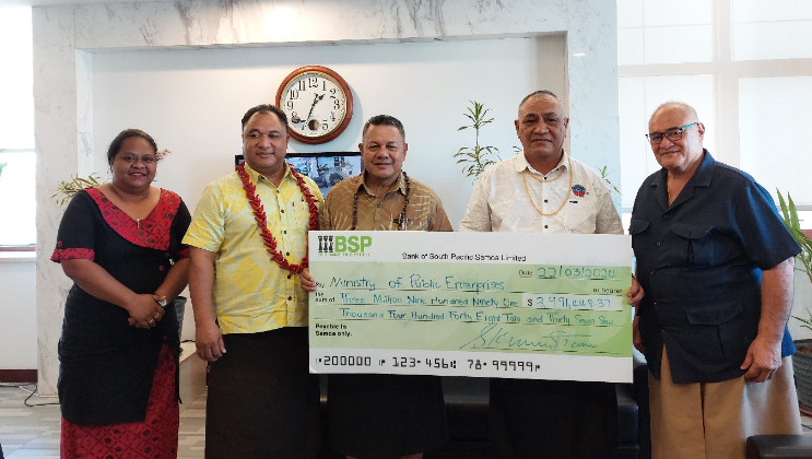 Samoa Ports Authority returns close to $4 million Tala Dividend to Government on  Profits for Financial Year ended 30 June 2023.