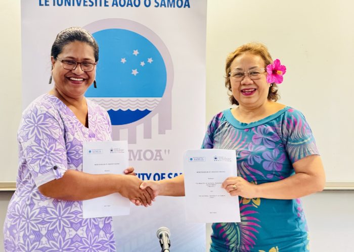 The National University of Samoa signs a Memorandum of Understanding with the Ministry of Natural Resources & Environment