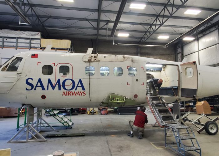 Samoa Airways retrofit project underway in Canada.