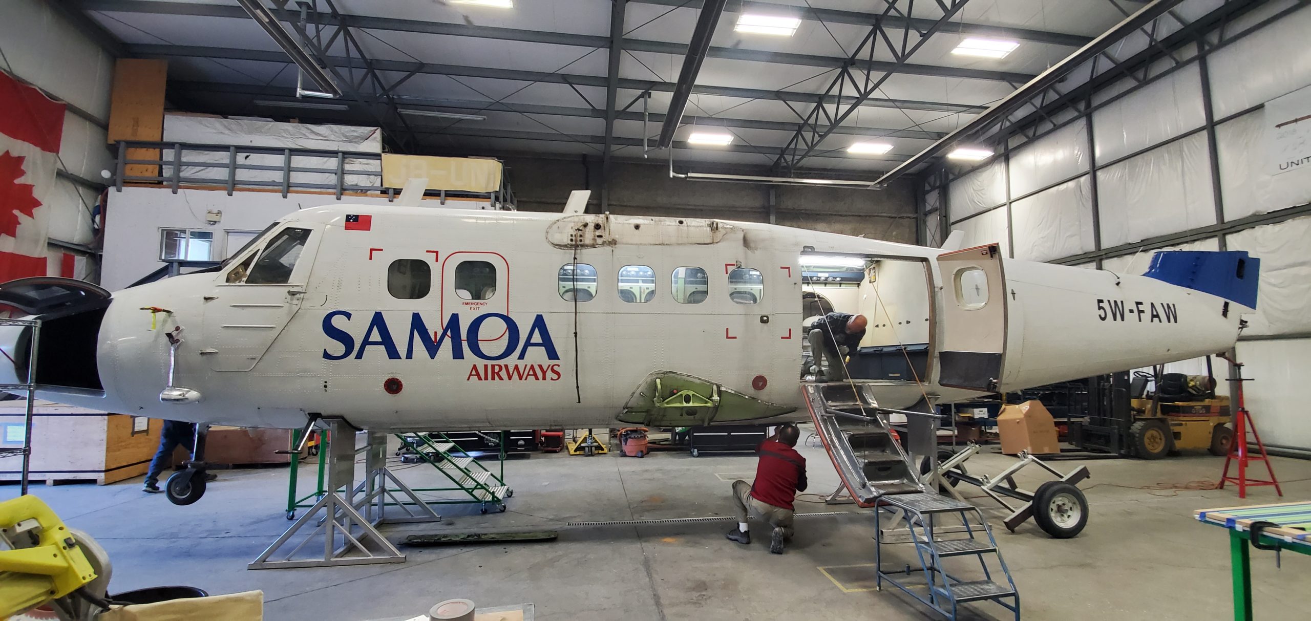 Samoa Airways retrofit project underway in Canada.
