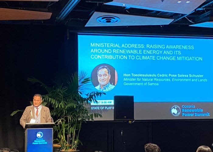 Oceania Renewable Power Summit 17-18 September 2024, Auckland New Zealand  Statement by the Honourable Toeolesulusulu Cedric Pose Salesa  Schuster  Samoa’s Minister for Natural Resources, Environment and Lands and Pacific Political Climate Champion for Mitigation